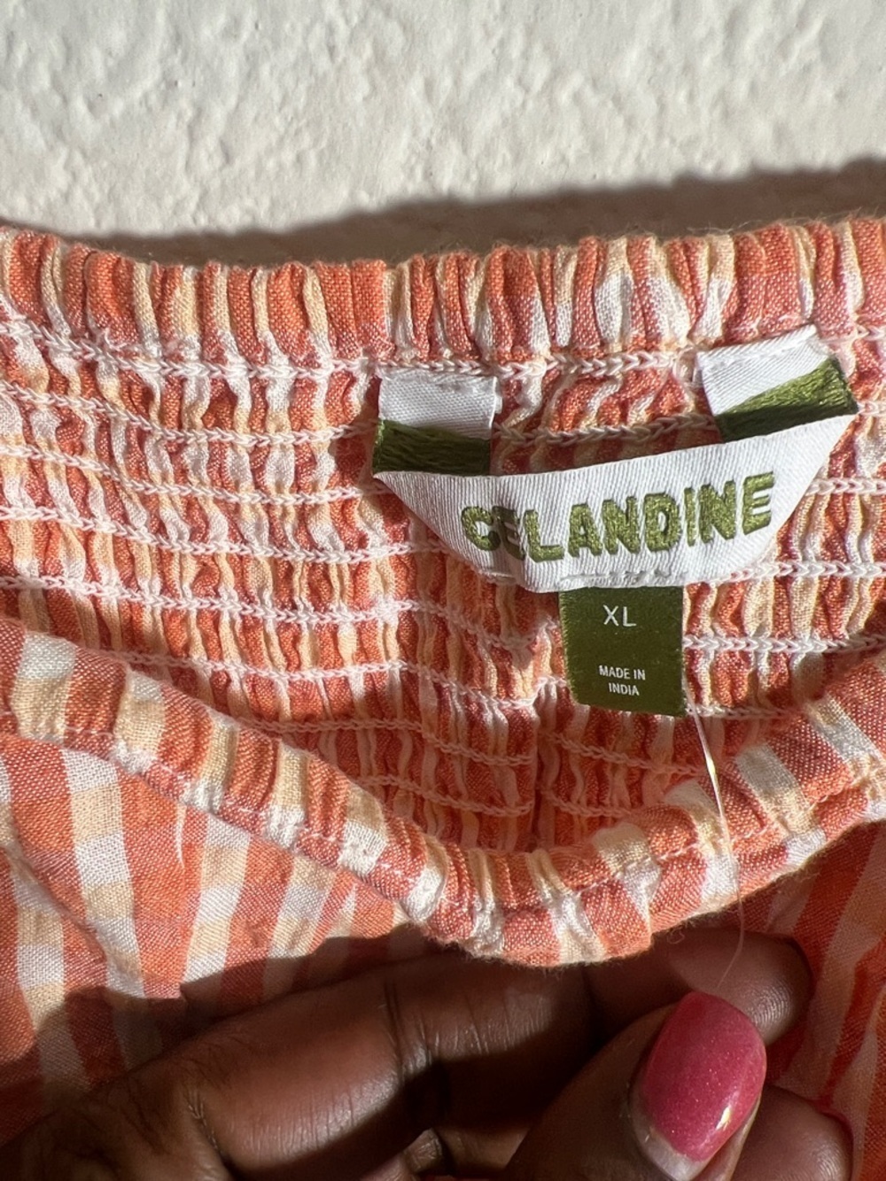 Anthropologie Celandine Lakeside Smocked Tank Sz XL summer cotton nautical - Picture 6 of 7